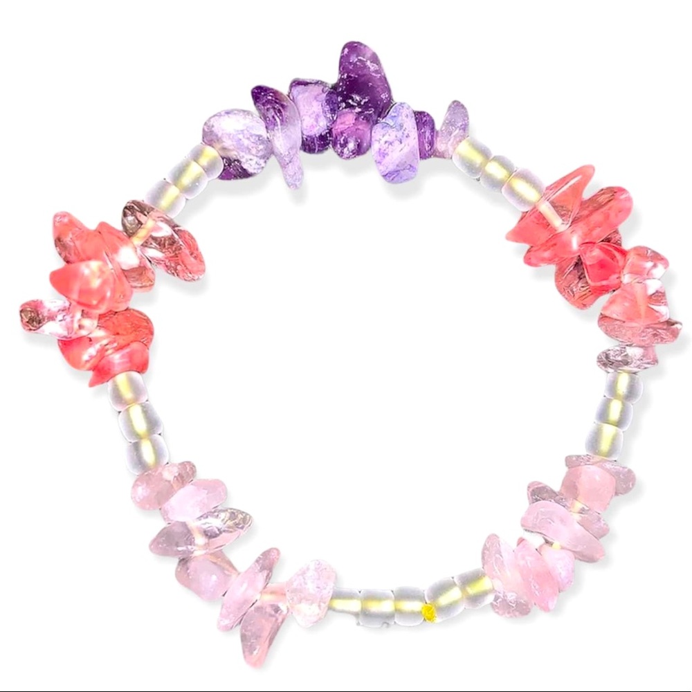 💜💎 New amethyst and rose quartz self love bracelet💎💜